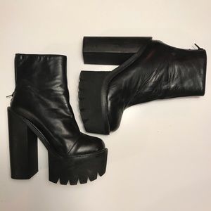 Jeffrey Campbell platform ankle boots