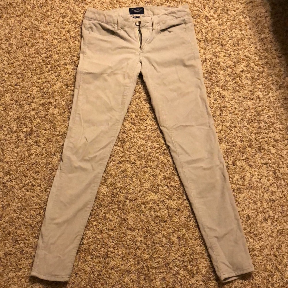 American Eagle gray corduroy jeggings