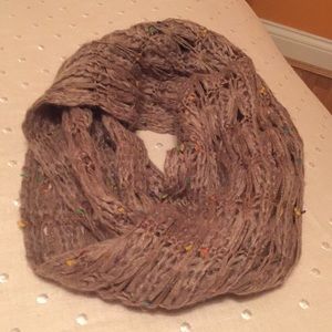 Taupe, Speckled Infinity Scarf