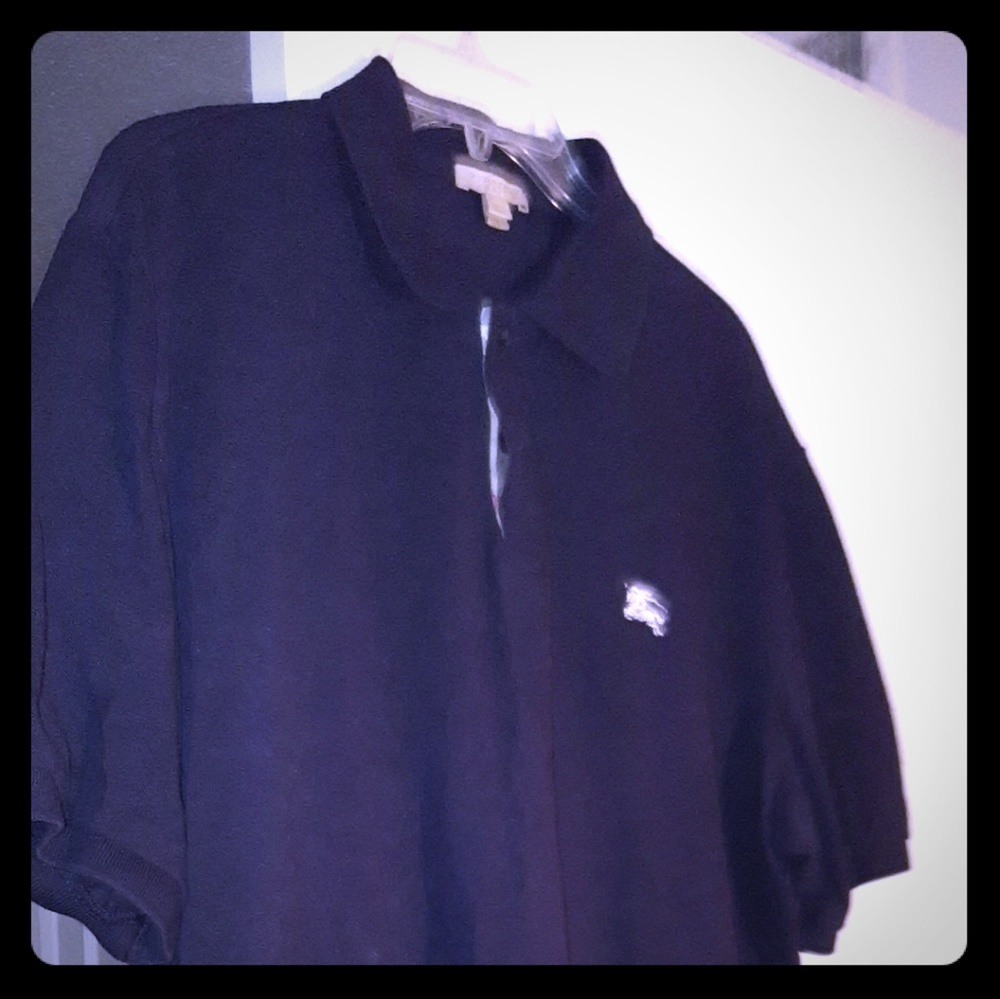 Burberry black polo shirt