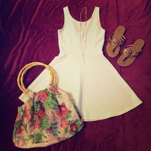 **H&M** White Skater Dress