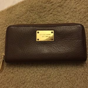 Brown Leather Michael Kors wallet - barely used