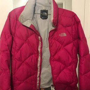 Pink North Face Insulated Winter Coat