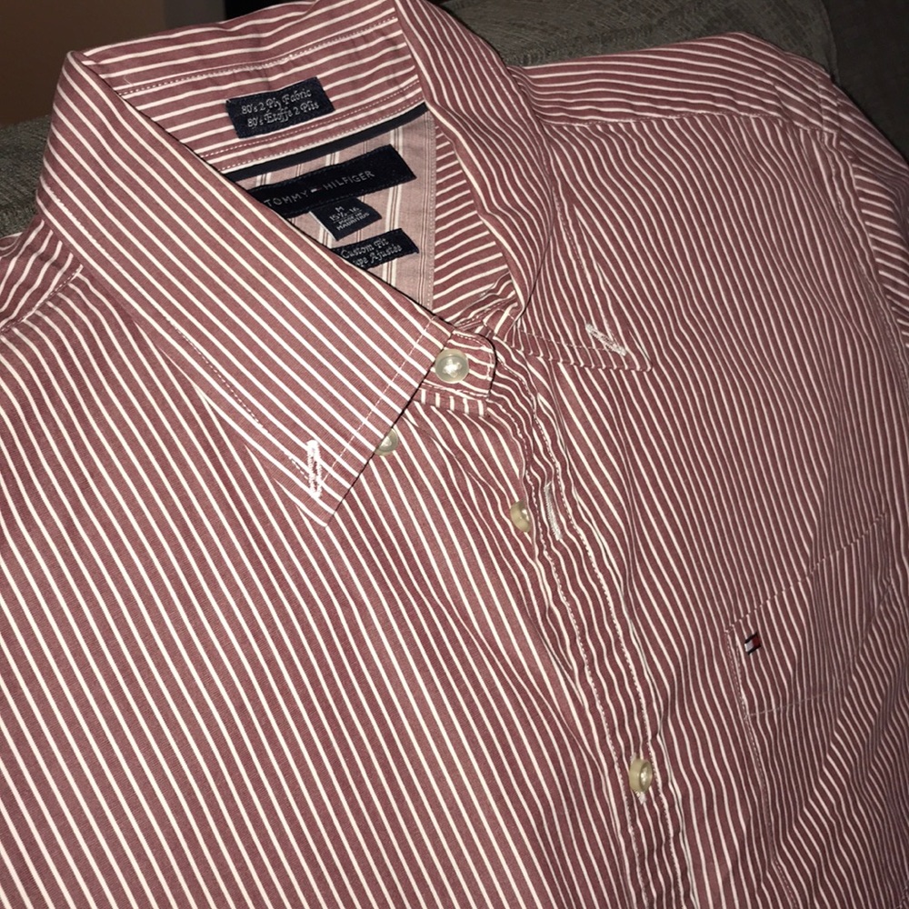 Tommy Hilfiger striped button down, barely worn!