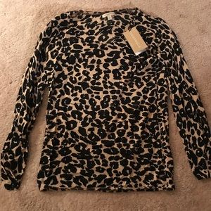 Burberry Brit leopard knit long sleeve SMALL
