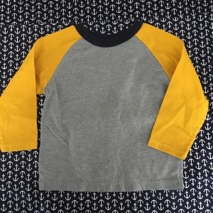 ⭐️Yellow/Gray/Navy Blue Long Raglan-Sleeve Tee