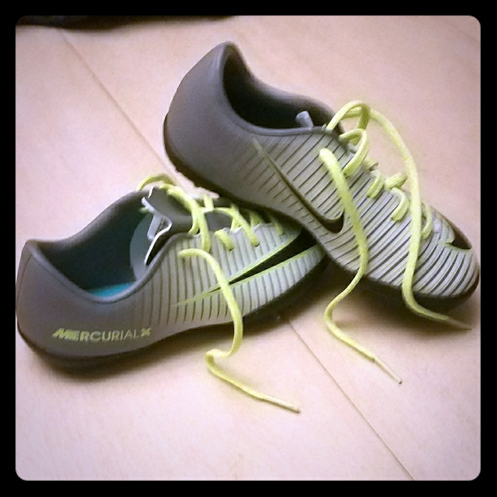Boy's Nike Mercurial soccer cleats.