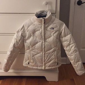 White North Face Puffer Coat