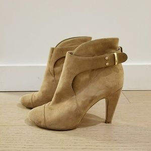 French Connection Camel Suede Booties-size 40