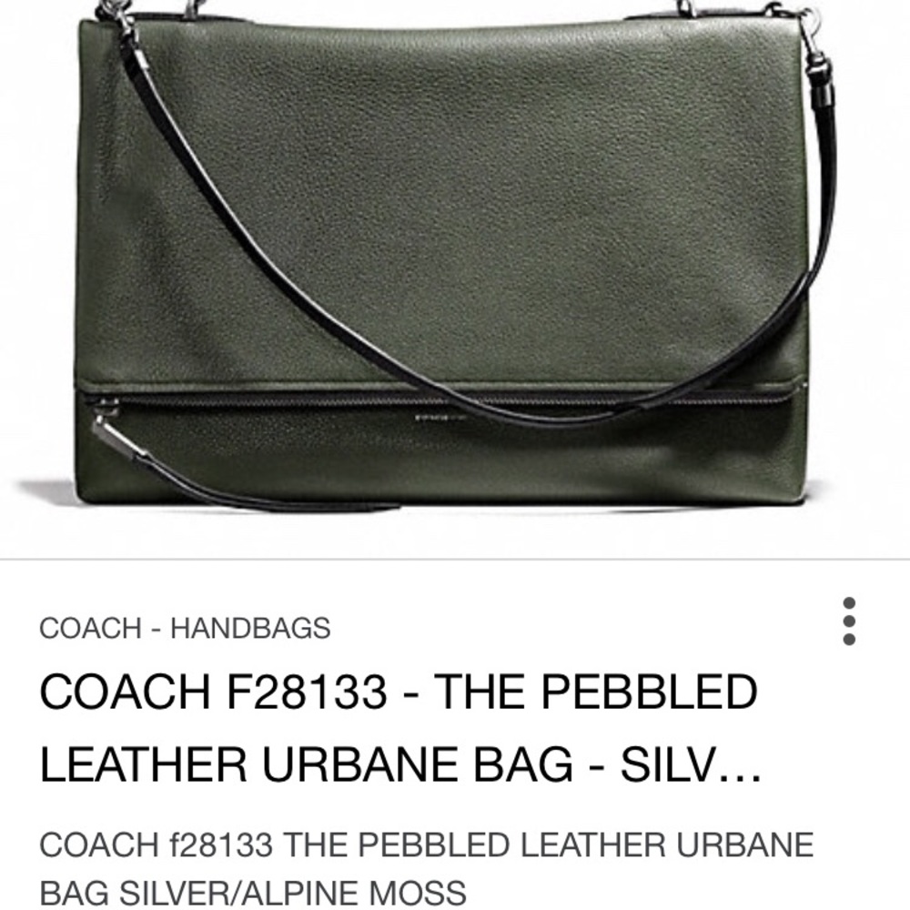 NWT Coach The Pebbled Leather Urbane Bag