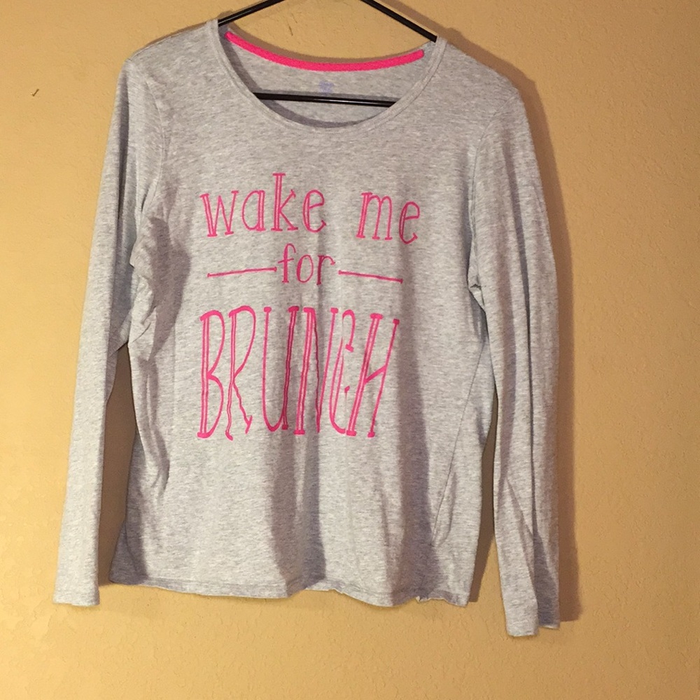 Sleep Chic long sleeve graphic shirt size medium