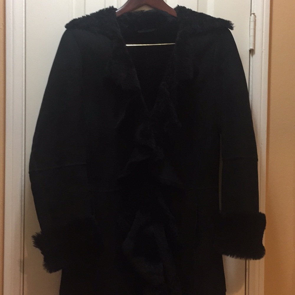 Black Shearling Reversible 100% Real