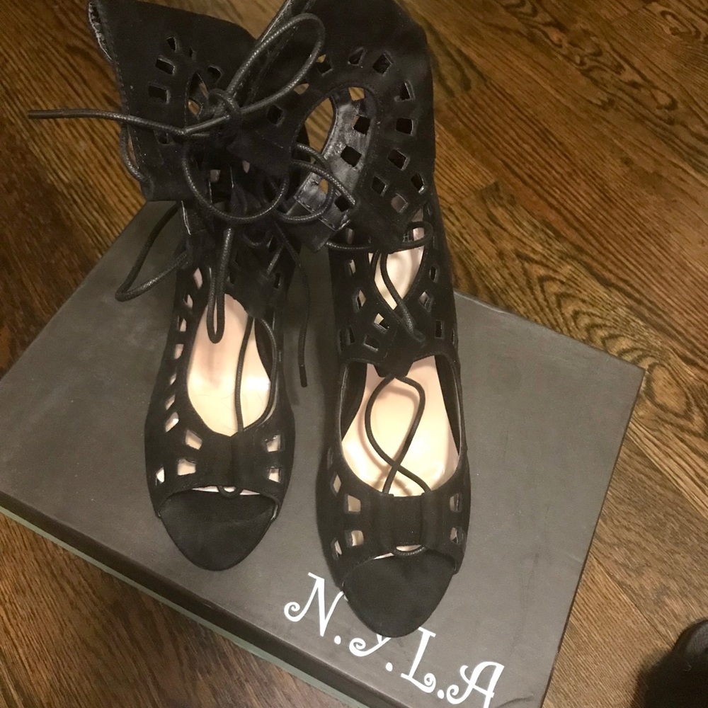 Black Cut Out Sandal