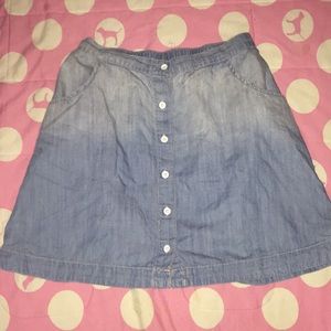 BDG Button Down Denim Skirt