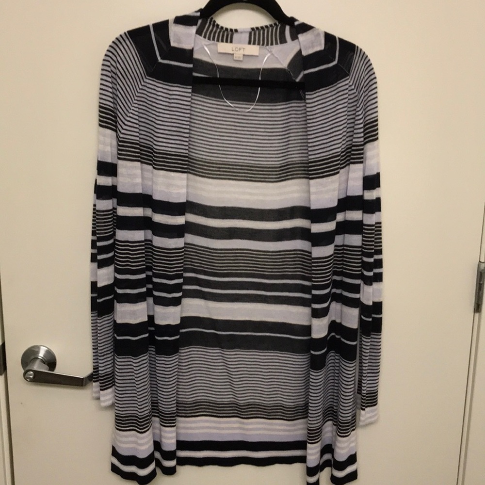 LOFT Striped Cardigan