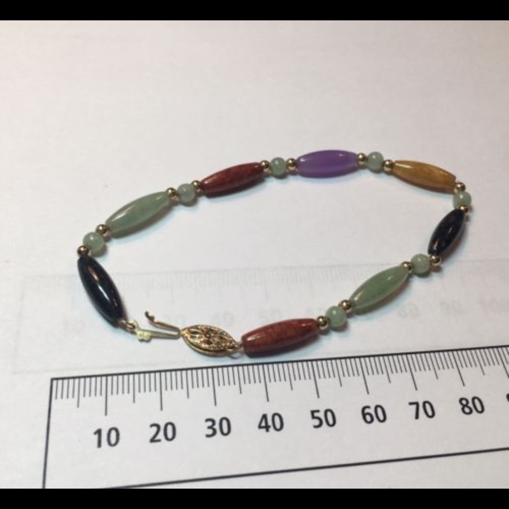 14k gold Jade bracelet