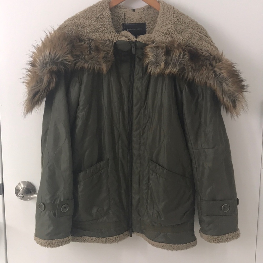 Winter jacket with eco fur lining