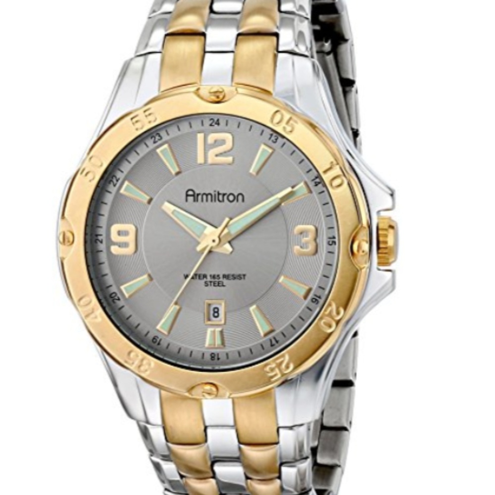 Men's  Ratchet Bezel Two-Tone Bracelet Watch
