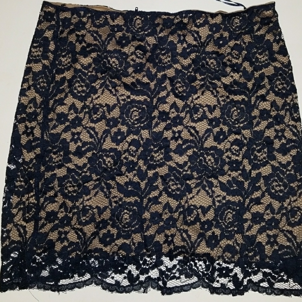 Lacy Navy Blue Mini Skirt