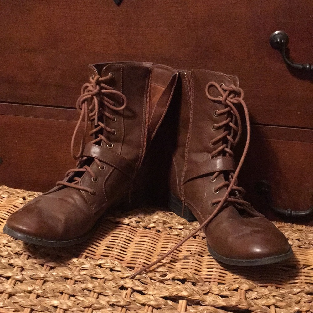 Brown Combat Boots