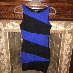 Royal Blue & Black Formal Dress