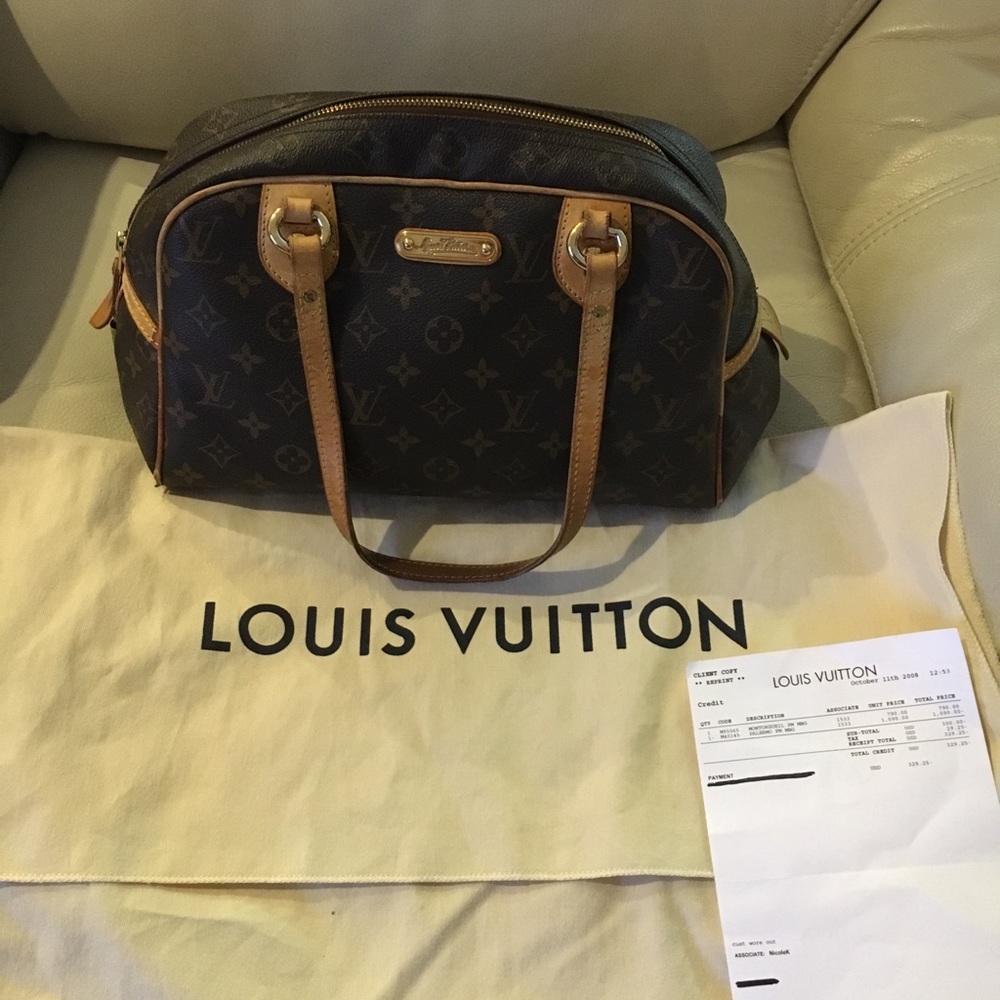 Authentic Louis Vuitton Monogram Montorguiel PM