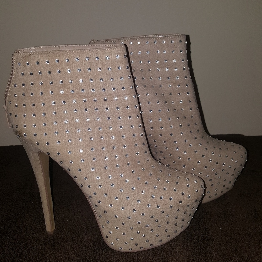 Studded platform heels