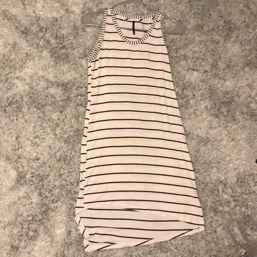 soft striped black and white dress