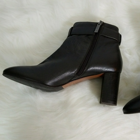 Aquatalia Vanie Brown Leather Ankle Boots Size 9.5 - Picture 2 of 5