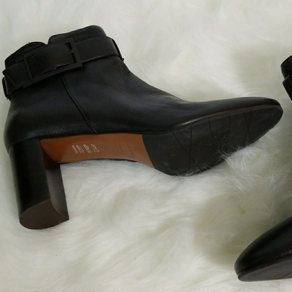 Aquatalia Vanie Brown Leather Ankle Boots Size 9.5 - Picture 4 of 5