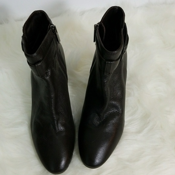 Aquatalia Vanie Brown Leather Ankle Boots Size 9.5 - Picture 5 of 5