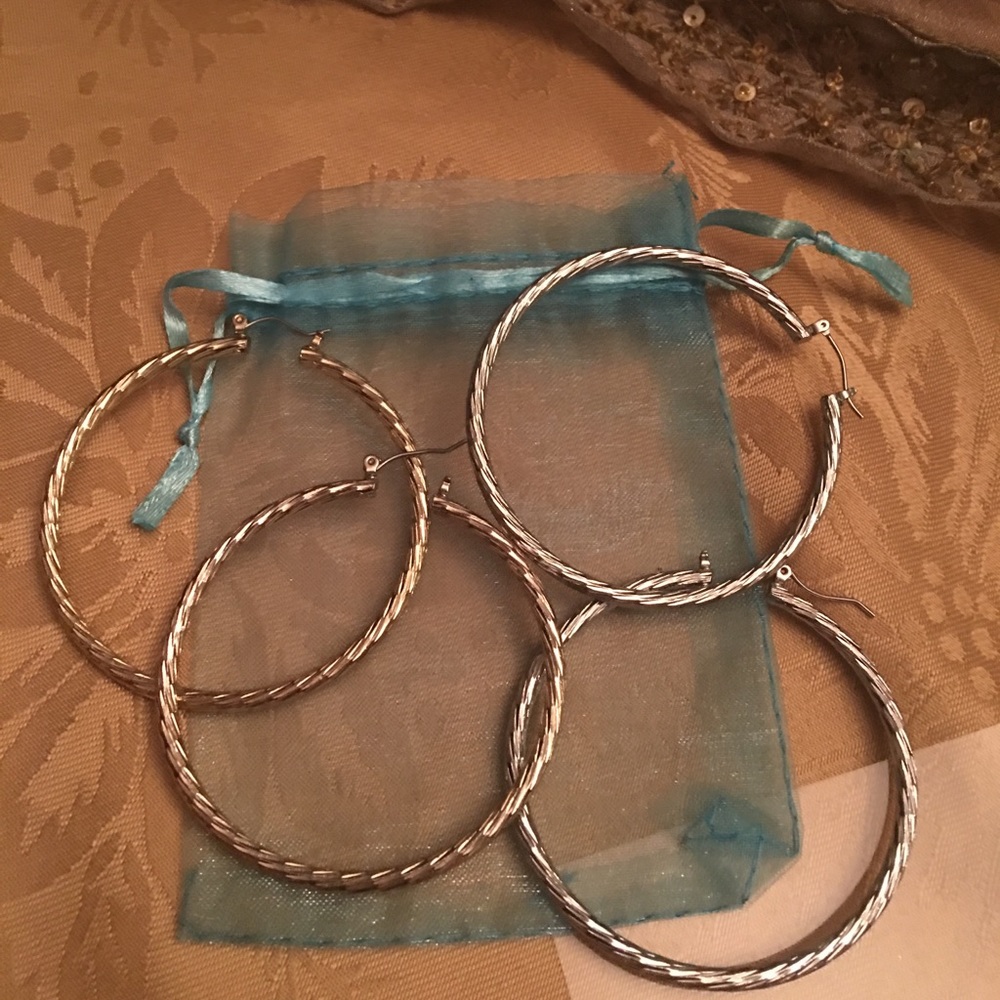 Bundle Faux Silver and Gold Earrings