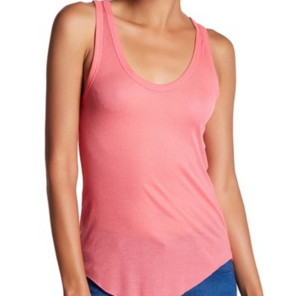 Zadig & Voltaire Ribbed scoop neck tank NWT sz L