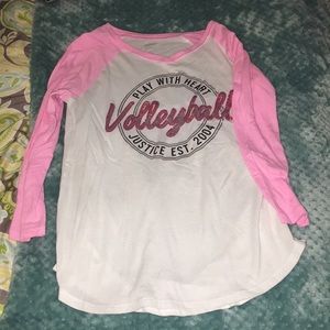 Justice volleyball tshirt