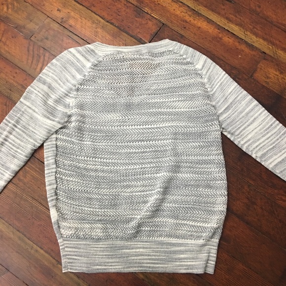 Moth Gray V-Neck Sweater - Picture 2 of 7