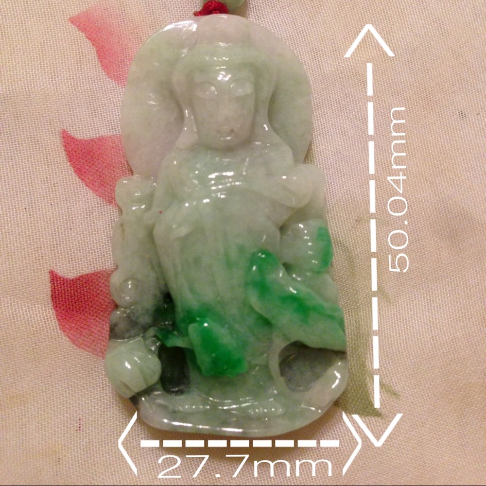 This Ru Yi wishes  guan yin necklace is real jade.
