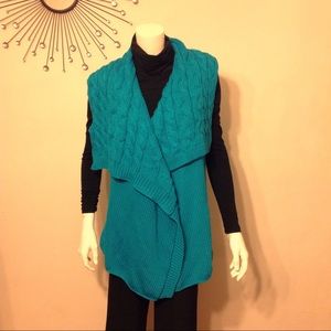 Pure Handknit Cable Collar Vest