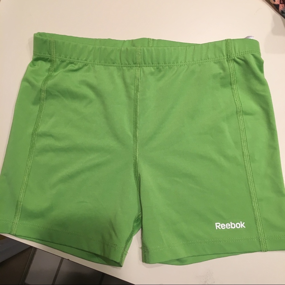 Women’s Lime Green Reebok Spandex Shorts