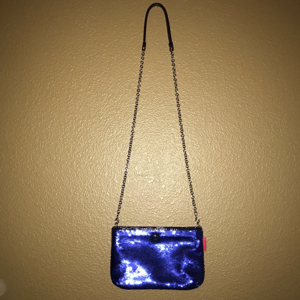 Coach Blue Sequin Crossbody/Clutch