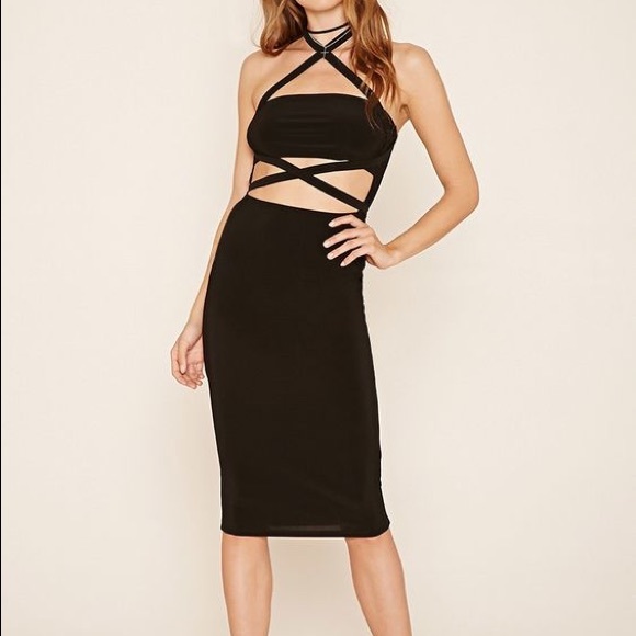Forever 21 Dresses & Skirts - NWOT Tie Neck Bodycon Dress