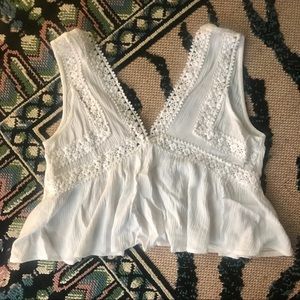 No Rest For Bridget Crop Lace Tank