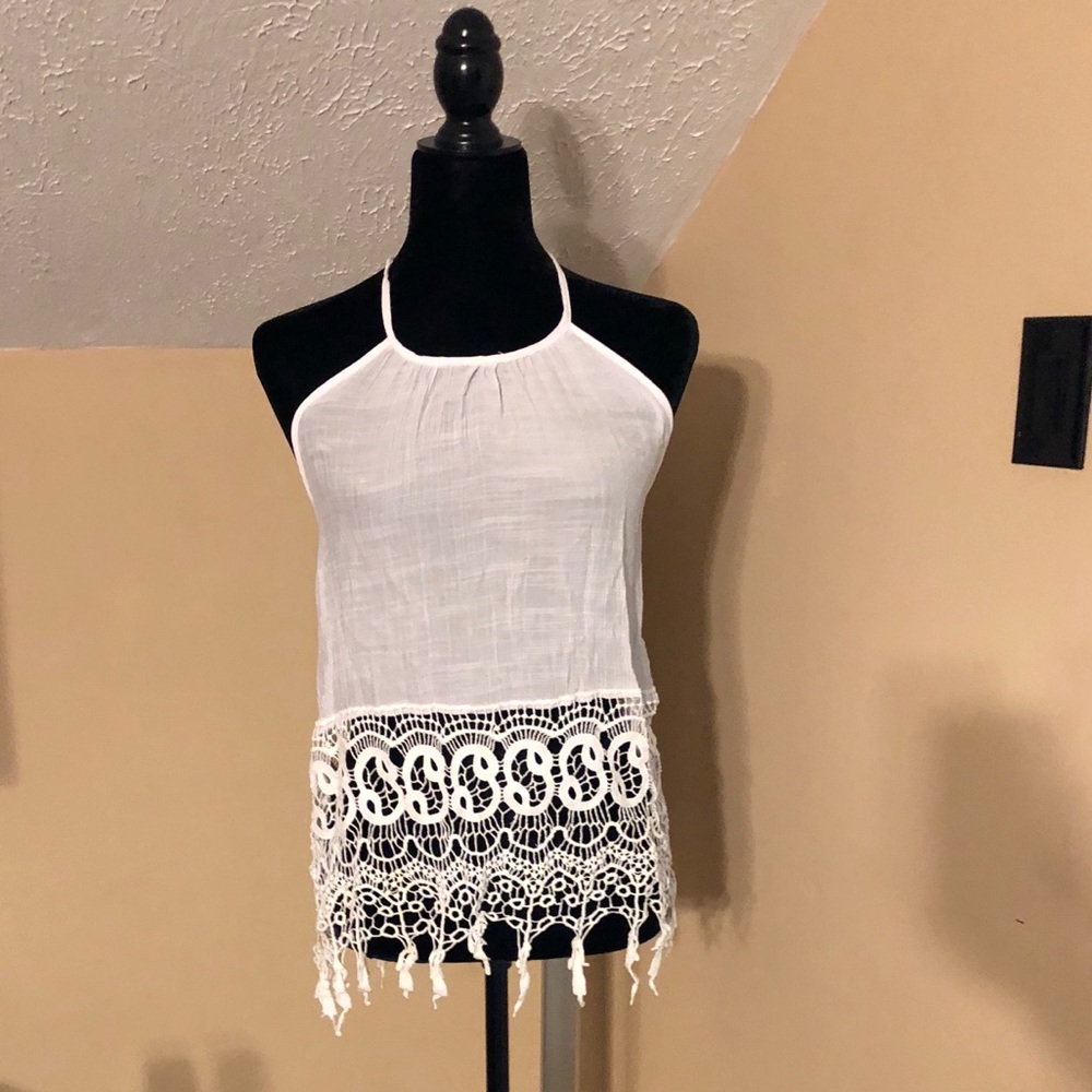 Flattering sheer halter