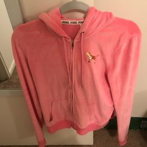 Pink VS zip up hoodie