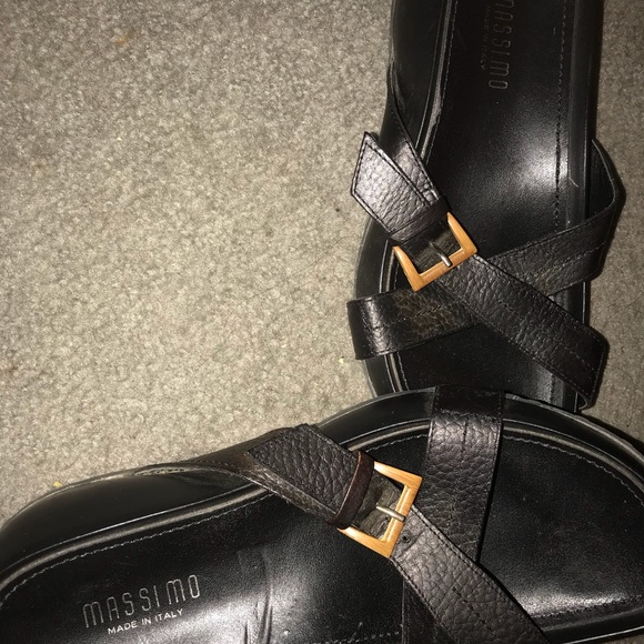 Massimo Leather Slides🌸 - Picture 2 of 5