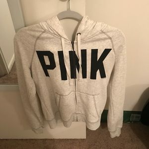 Pink VS zip up hoodie