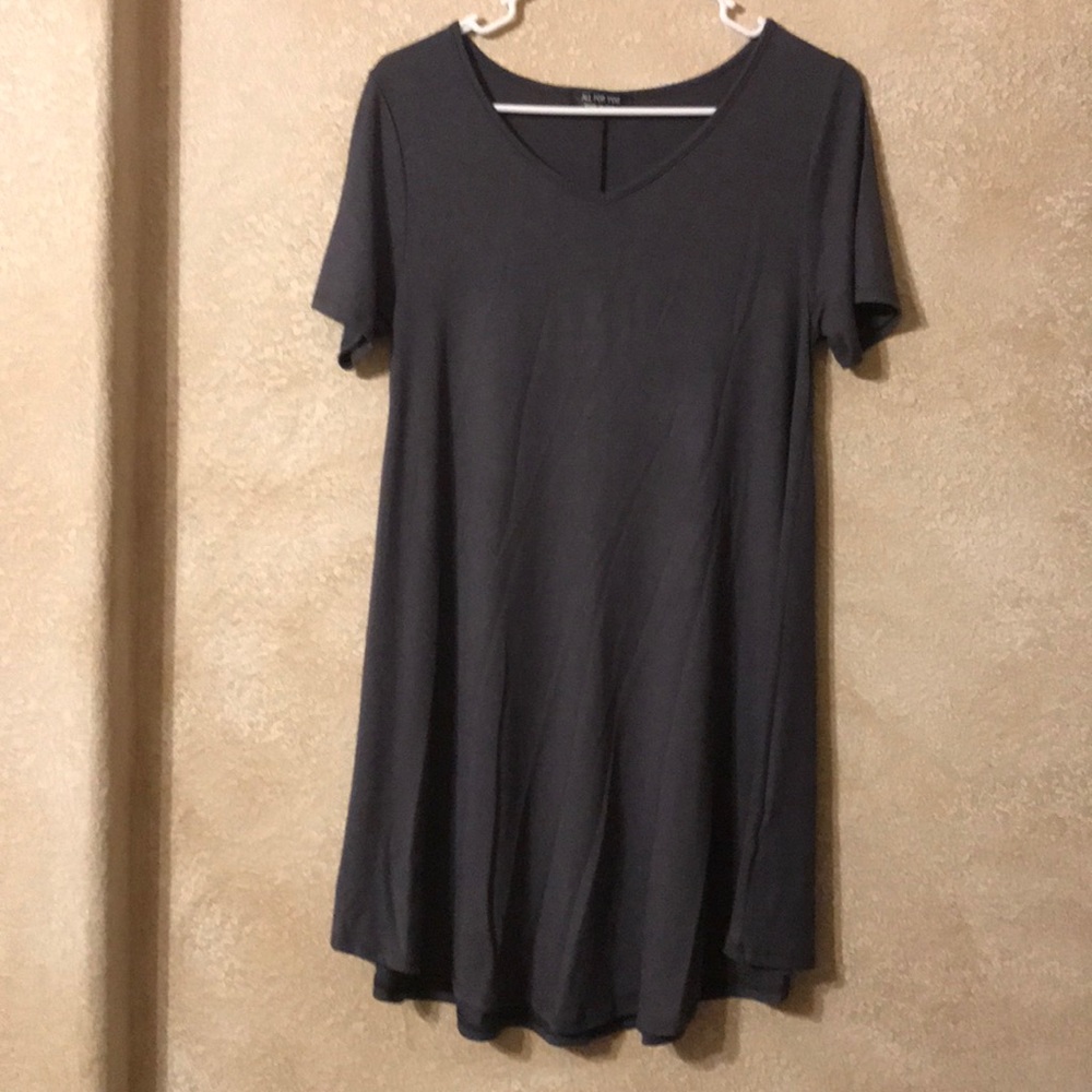 All For You Gray babydoll top