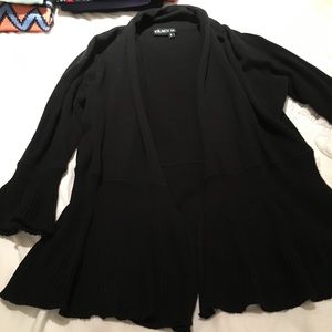 Tracy M black bell sleeve cardigan