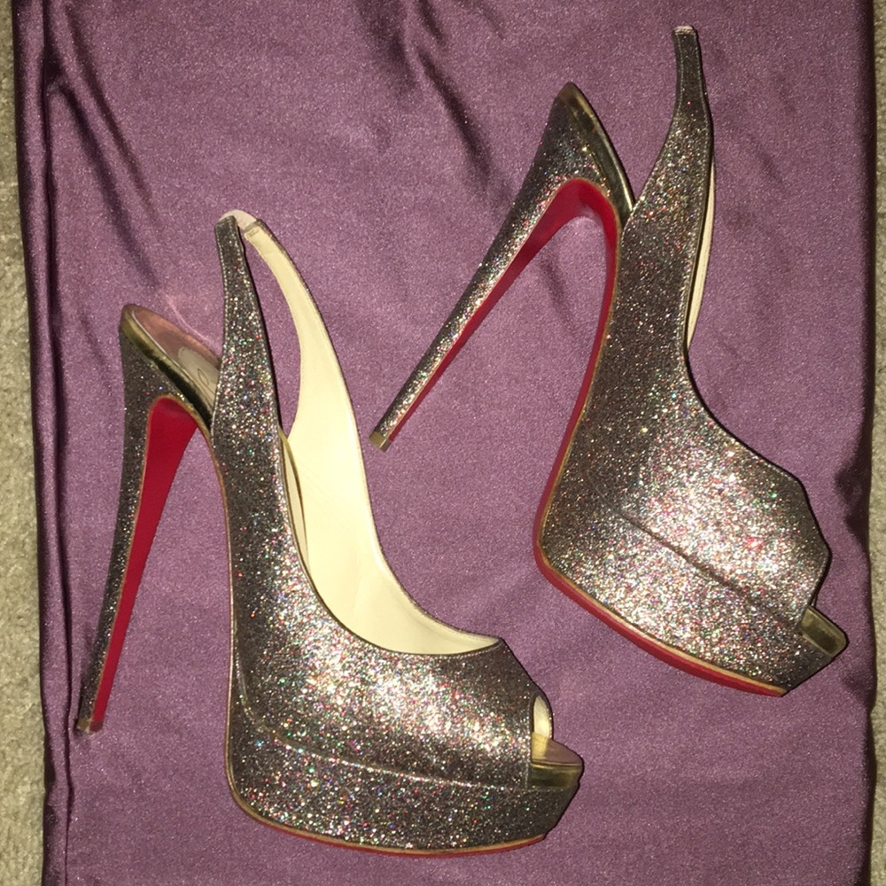 Glitter Christian Louboutin Lady Peep