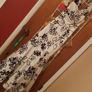 Black and white gown