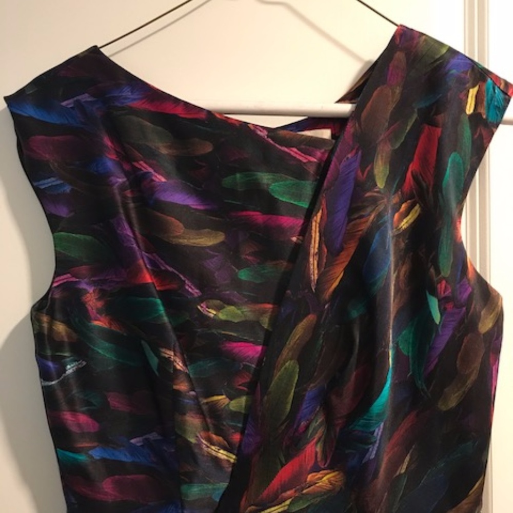Milly Feather Cocktail Dress - Picture 2 of 6